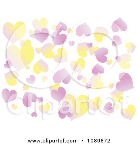 Clipart Gradient Pink And Yellow Heart Background Over White - Royalty Free Vector Illustration by Prawny