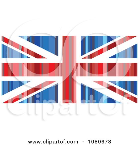 Clipart Striped Union Jack Flag - Royalty Free Vector Illustration by Prawny