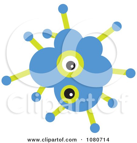 Clipart Blue Germ Doodle - Royalty Free Vector Illustration by Prawny
