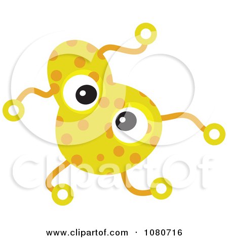 Clipart Yellow Germ Doodle - Royalty Free Vector Illustration by Prawny