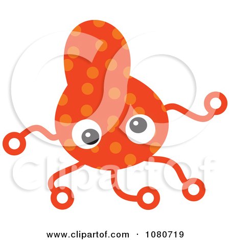 Clipart Orange Germ Doodle 2 - Royalty Free Vector Illustration by Prawny