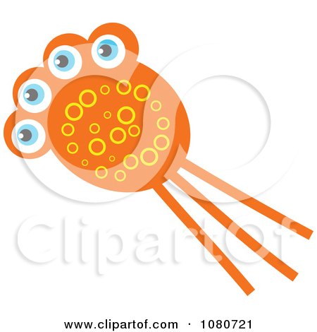 Clipart Orange Germ Doodle 3 - Royalty Free Vector Illustration by Prawny