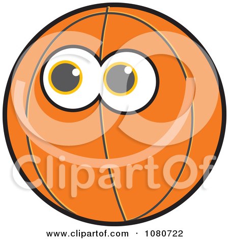 Clipart Smiling Basketball - Royalty Free Vector Illustration by Prawny
