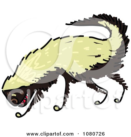 Clipart Grinning Honey Badger - Royalty Free Vector Illustration by Prawny