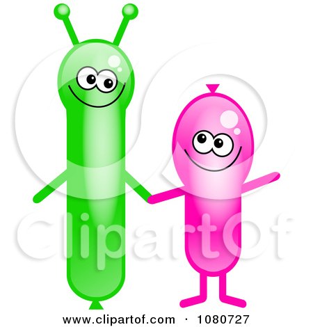 Clipart Happy Balloon Couple Holding Hands - Royalty Free Illustration by Prawny