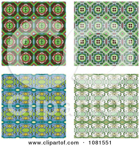 Clipart Set Of Seamless Pattern Background Designs 3 - Royalty Free Vector Illustration by Frisko