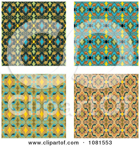 Clipart Set Of Seamless Pattern Background Designs 5 - Royalty Free Vector Illustration by Frisko