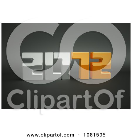 Clipart 3d Silver And Orange 2012 - Royalty Free CGI Illustration by chrisroll