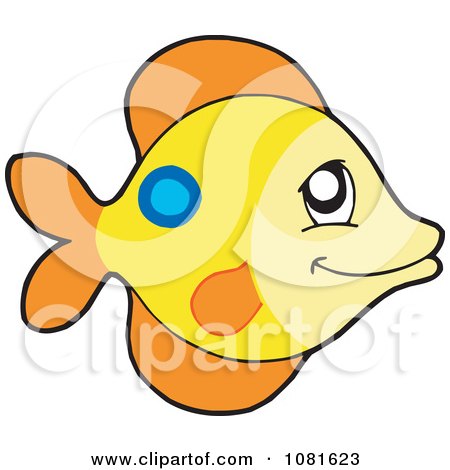 Clipart Yellow Tropical Fish - Royalty Free Vector Illustration by visekart