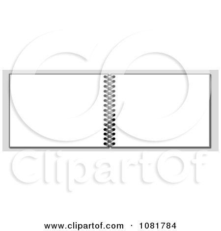 Clipart Open 3d Spiral Notebook Over Gray - Royalty Free Illustration by oboy
