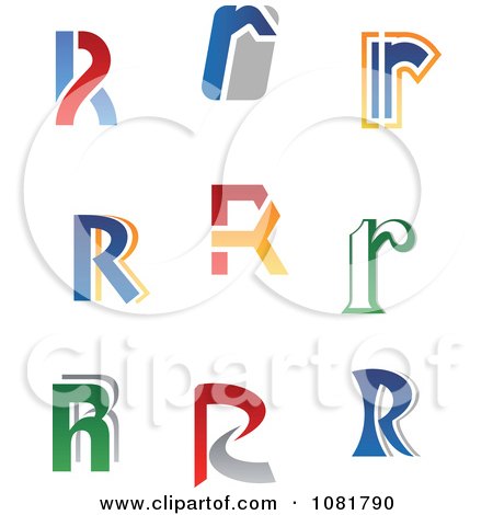 Clipart Letter R Logos - Royalty Free Vector Illustration by Vector Tradition SM