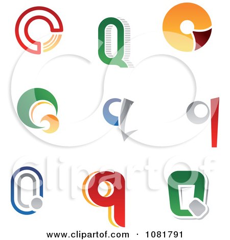Clipart Letter Q Logos - Royalty Free Vector Illustration by Vector Tradition SM