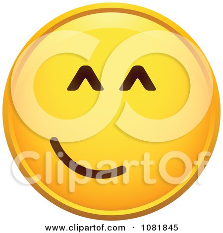Clipart Yellow Smiley Emoticon Face With A Happy Expression - Royalty Free Vector Illustration by beboy