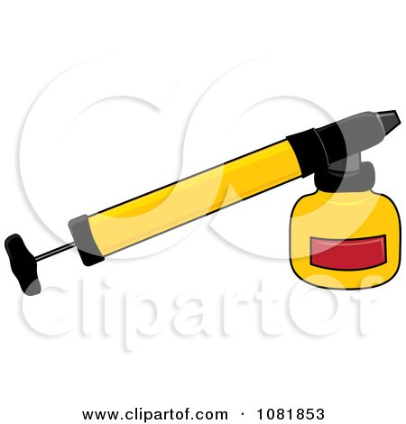 Clipart Yellow Bug Insecticide Sprayer - Royalty Free Vector Illustration by Pams Clipart