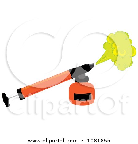 Clipart Orange Bug Insecticide Sprayer - Royalty Free Vector Illustration by Pams Clipart