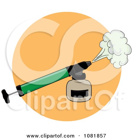 Clipart Green And Tan Bug Insecticide Sprayer - Royalty Free Vector Illustration by Pams Clipart