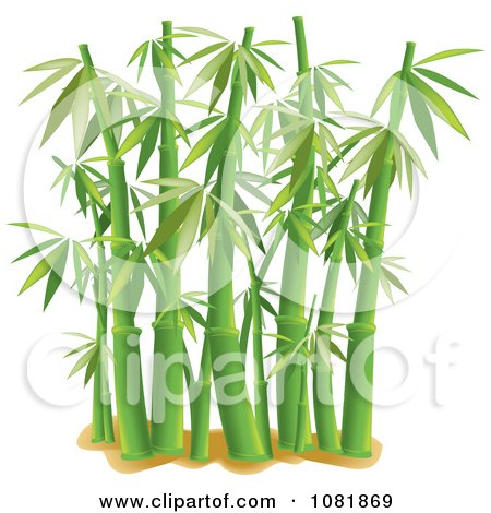 Clipart Bamboo Stalks And Sand - Royalty Free Vector Illustration by Pams Clipart