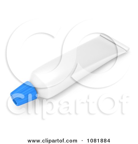 Clipart 3d White Tube Of Toothpaste - Royalty Free CGI Illustration by BNP Design Studio