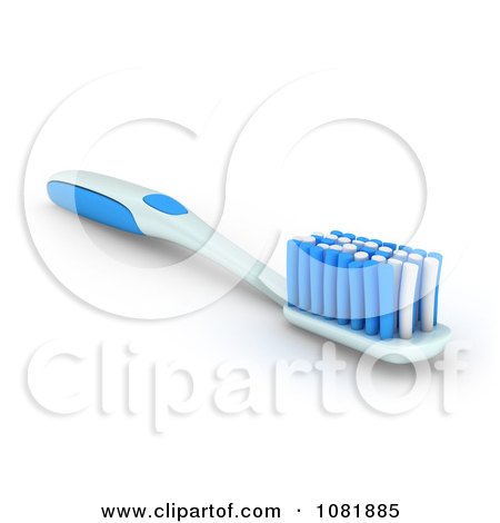Clipart 3d Blue Toothbrush - Royalty Free CGI Illustration by BNP Design Studio