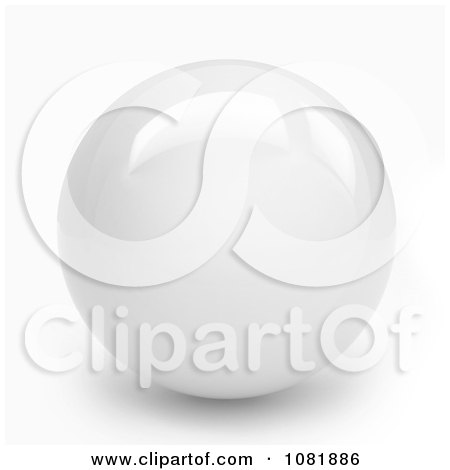 Clipart 3d Shiny White Orb - Royalty Free CGI Illustration by BNP Design Studio
