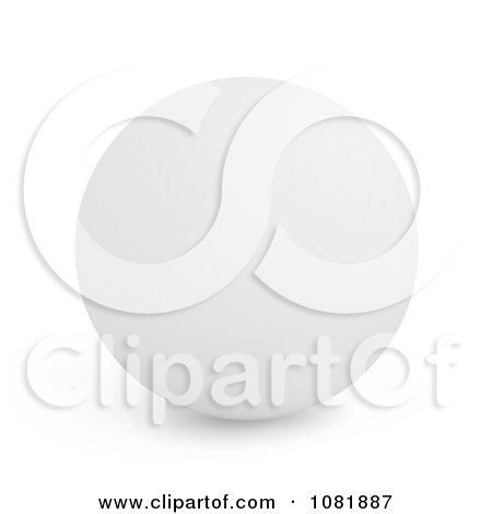 Clipart 3d Matte White Orb - Royalty Free CGI Illustration by BNP Design Studio