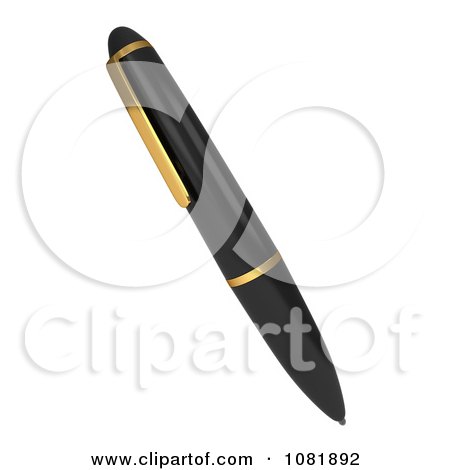 Clipart 3d Ball Point Pen - Royalty Free CGI Illustration by BNP Design Studio