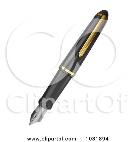 Clipart 3d Fountain Pen - Royalty Free CGI Illustration by BNP Design Studio
