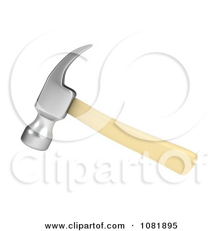 Clipart 3d Wood Handled Hammer - Royalty Free CGI Illustration by BNP Design Studio