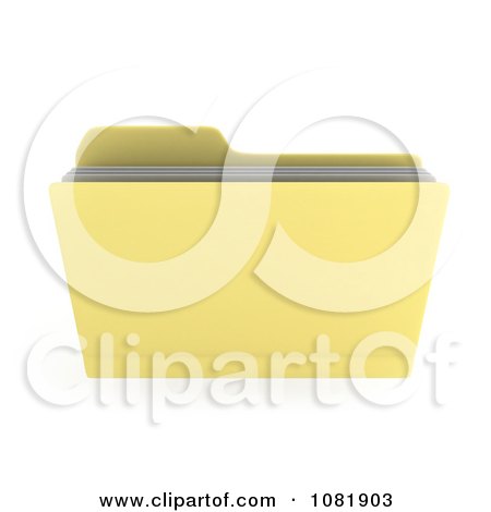 Clipart 3d Office Filing Folder 2 - Royalty Free CGI Illustration by BNP Design Studio