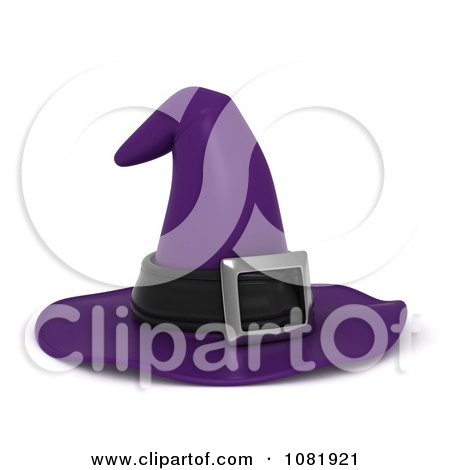 Clipart 3d Purple Witch Hat - Royalty Free CGI Illustration by BNP Design Studio