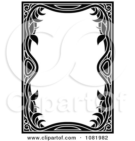 Clipart Black And White Frame Border With Copyspace 13 - Royalty Free Vector Illustration by Frisko