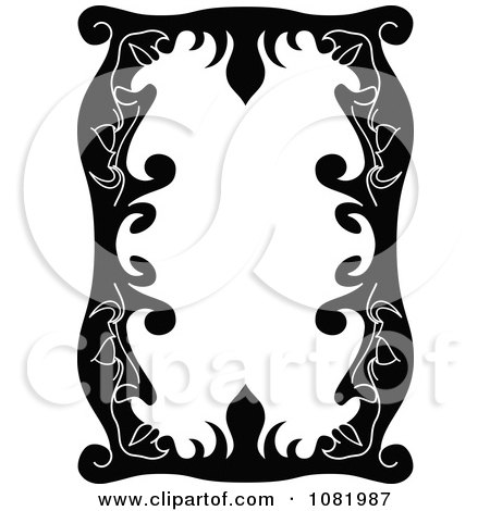 Clipart Black And White Frame Border With Copyspace 8 - Royalty Free Vector Illustration by Frisko