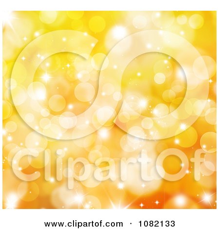 Clipart Orange Golden Sparkly Christmas Background - Royalty Free CGI Illustration by KJ Pargeter