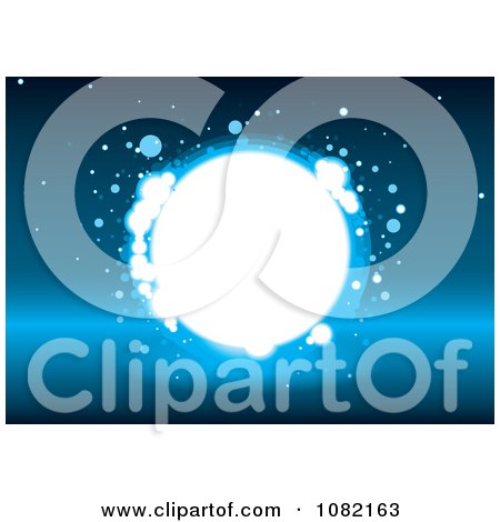 Clipart Bright Light As In Heaven On Blue - Royalty Free Vector Illustration by michaeltravers