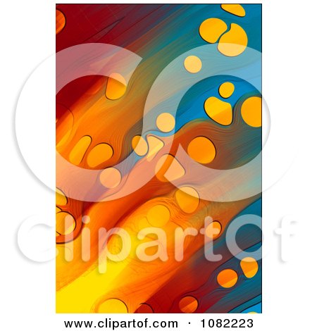 Clipart Colorful Background With Streaks And Circles - Royalty Free CGI Illustration by chrisroll
