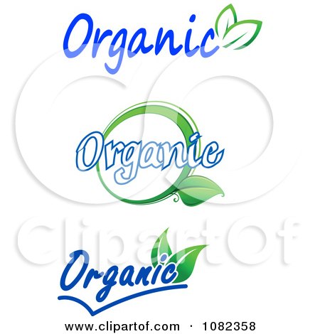 Clipart Green And Blue Organic Icons - Royalty Free Vector Illustration by Vector Tradition SM
