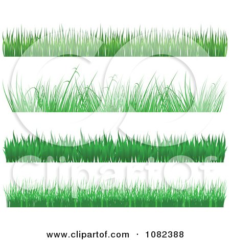 Clipart Green Tall And Short Grass Borders - Royalty Free Vector Illustration by Vector Tradition SM