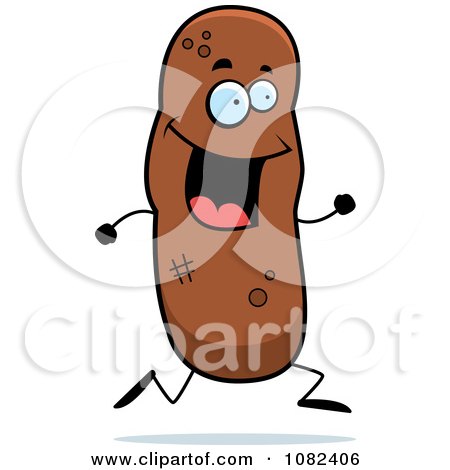 Clipart Running Turd Character - Royalty Free Vector Illustration by Cory Thoman