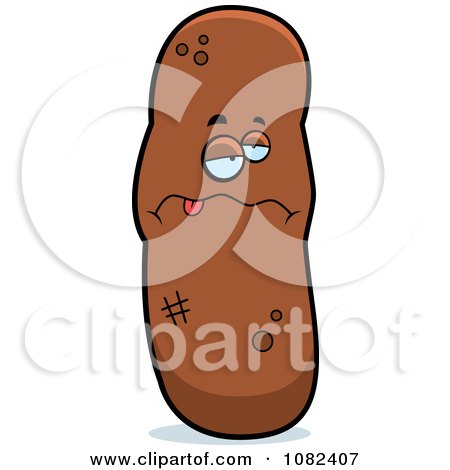 Clipart Sick Turd Character - Royalty Free Vector Illustration by Cory Thoman
