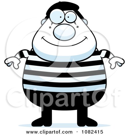 Clipart Chubby Mime - Royalty Free Vector Illustration by Cory Thoman