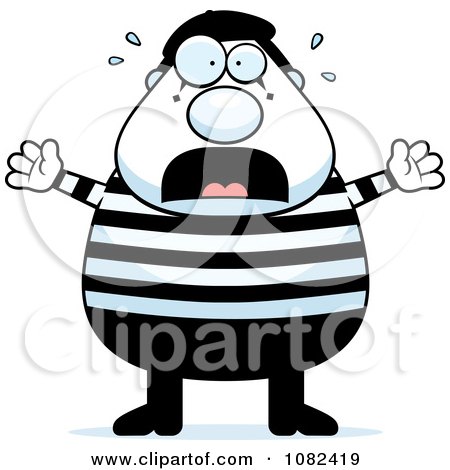 Clipart Chubby Mime Stressing Out - Royalty Free Vector Illustration by Cory Thoman