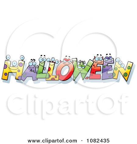 Clipart Colorful HALLOWEEN Monster Letters - Royalty Free Vector Illustration by Cory Thoman