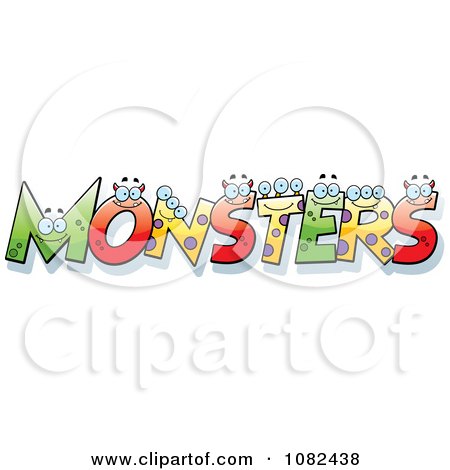 Clipart Colorful Monster Letters - Royalty Free Vector Illustration by Cory Thoman