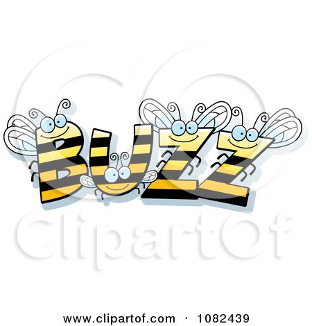 Clipart BUZZ Bees - Royalty Free Vector Illustration by Cory Thoman