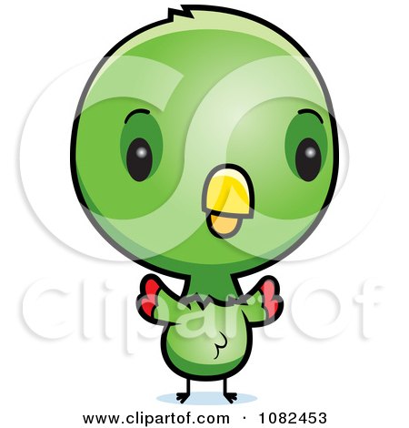 Clipart Cute Baby Parrot - Royalty Free Vector Illustration by Cory Thoman