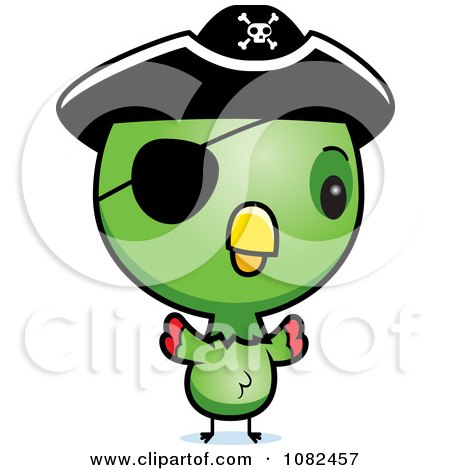 Clipart Cute Baby Parrot Pirate - Royalty Free Vector Illustration by Cory Thoman