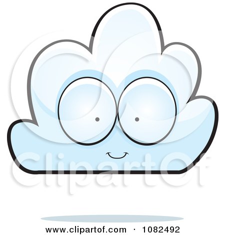 Clipart Cloud Character - Royalty Free Vector Illustration by Cory Thoman