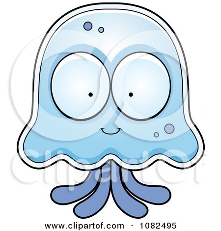 Clipart Jellyfish Character - Royalty Free Vector Illustration by Cory Thoman