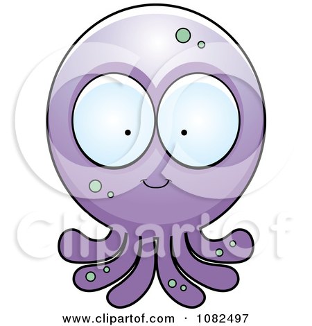 Clipart Octopus Character - Royalty Free Vector Illustration by Cory Thoman