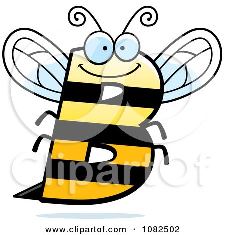 Clipart Letter B Bee - Royalty Free Vector Illustration by Cory Thoman